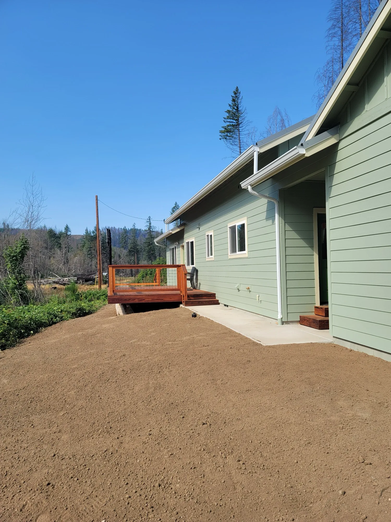 Completed new home build exterior in Oregon